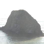Boulder in the water