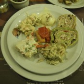 Items from the cold salad bar