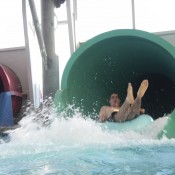 Kenin coming down the water slide