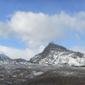 Snow capped peaks in Glacier National Park