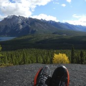 Along the mountain top in Banff