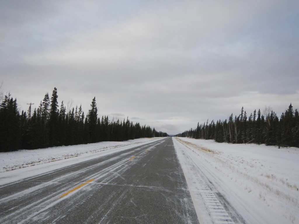 Hitting the Alaskan Highway on the way to Fairbanks