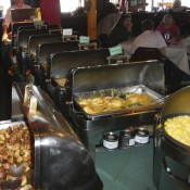 Buffet line at Pikes Brunch