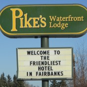 Pikes Waterfront Lodge Sign