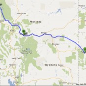 Our Route from Rapid City to Kalispel