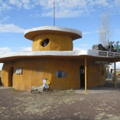 Detail of houses at Bedrock City Highway 180 Grand Canyon