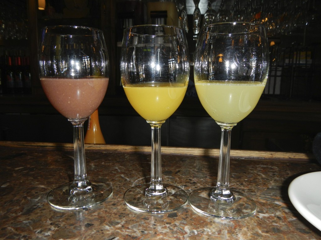 Flight of Mimosas at St. Clair Winery Albuquerque New Mexico Flight of Mimosas at St. Clair Winery Albuquerque New Mexico