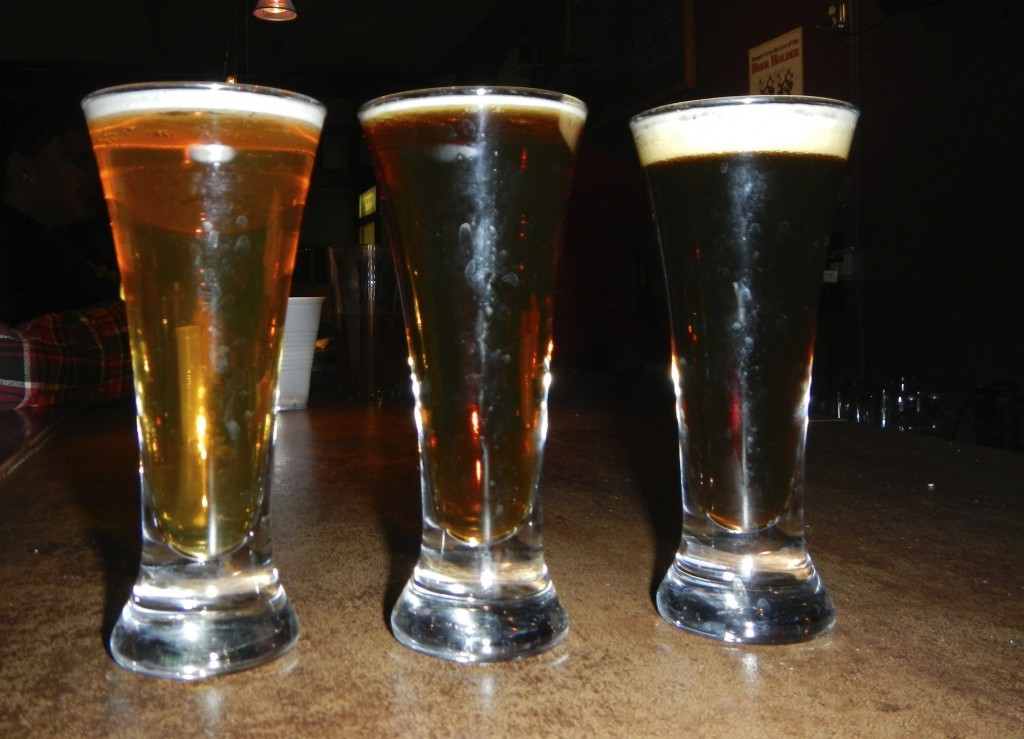 Enjoying a Sampler at the Marble Brewery Enjoying a Sampler at the Marble Brewery