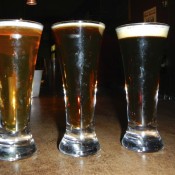 Enjoying a Sampler at the Marble Brewery