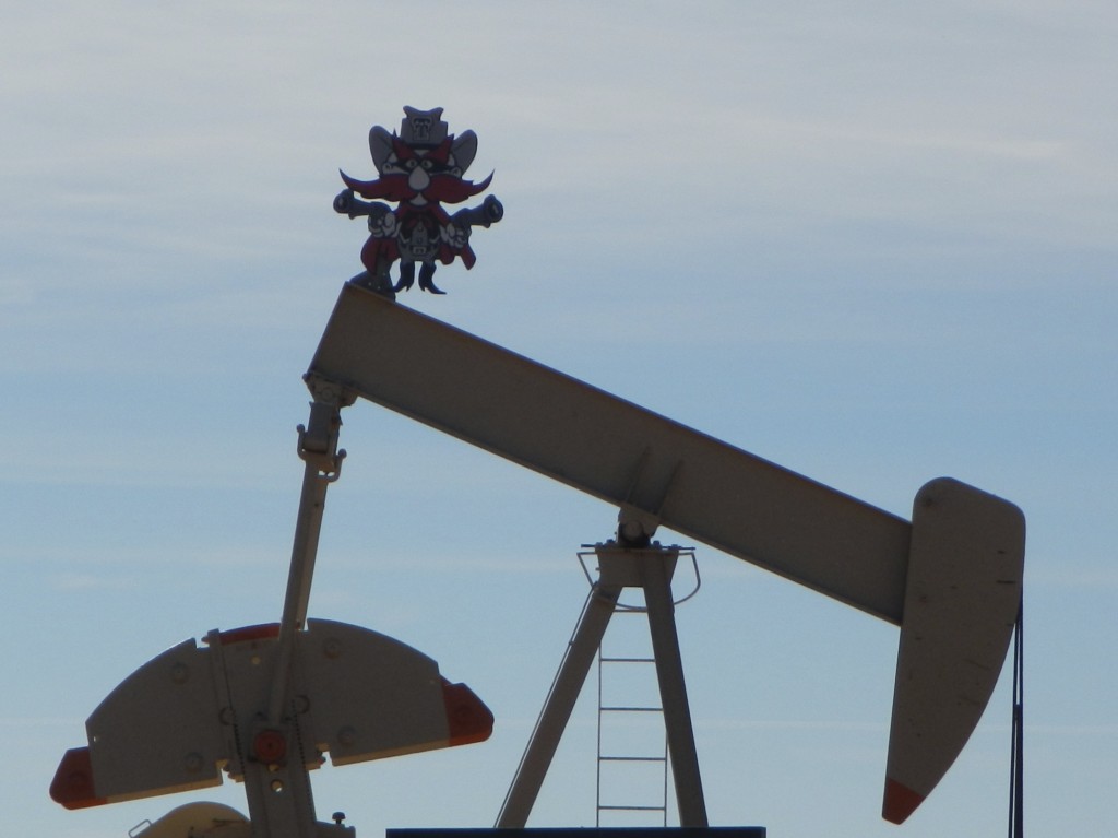 Oil Pump Jack Road Trip Post Texas
