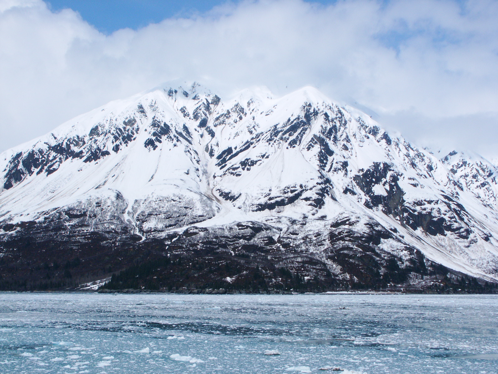 Snow capped Mount on the inside passage #FriFotos #Ice and #Snow - Views from an Alaskan Cruise