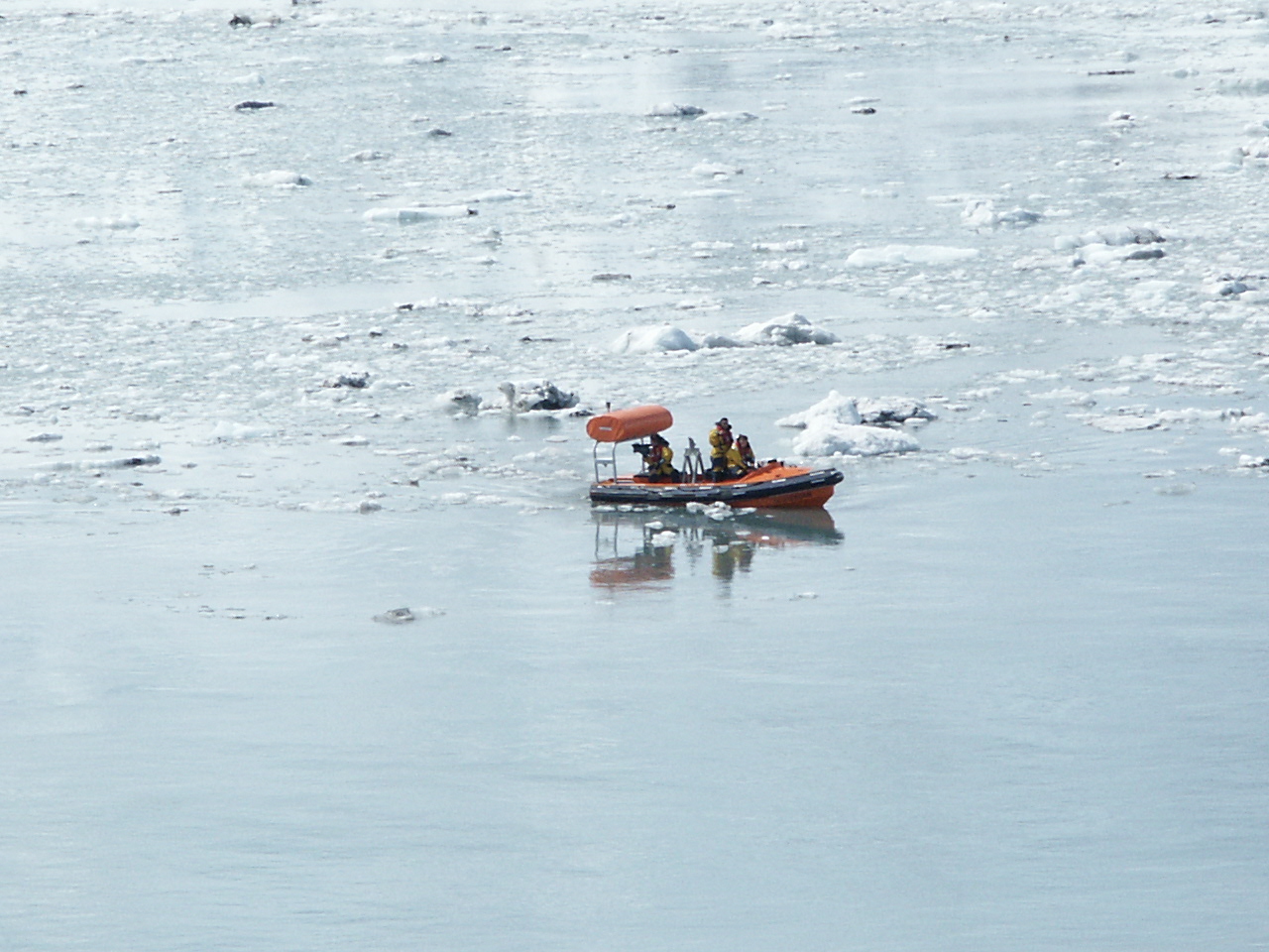 Rescue Boat in the water #FriFotos #Ice and #Snow - Views from an Alaskan Cruise