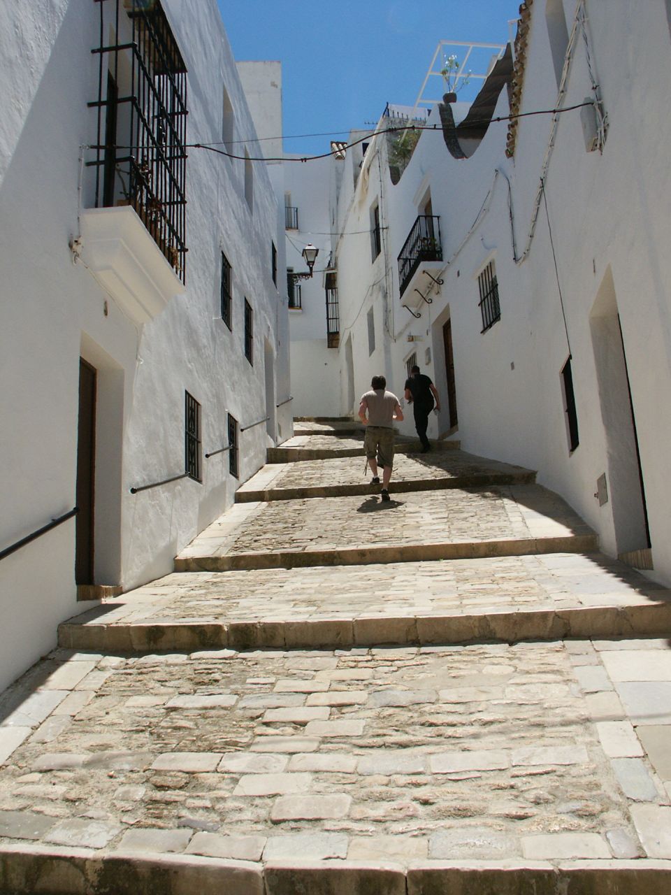 The stairs were steep