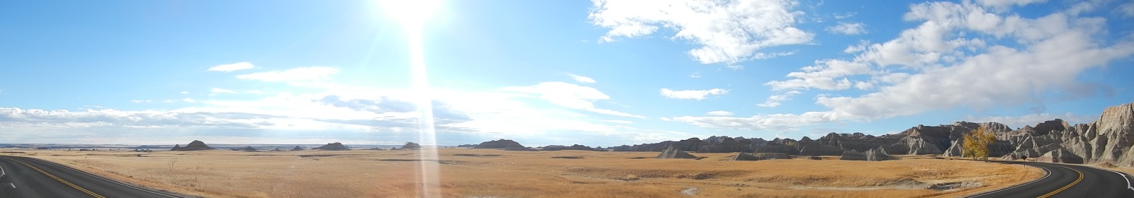 Badlands Panorama Panoramic shot of the Badlands