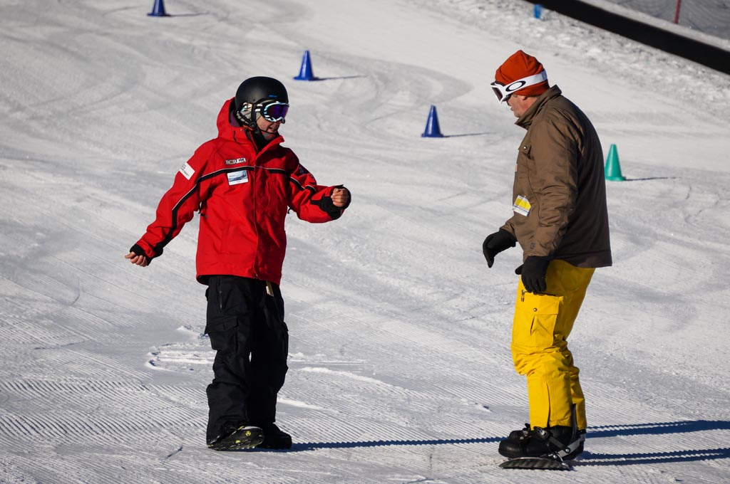 Learning to Snowboard at Nakiska Mountain in Canmore