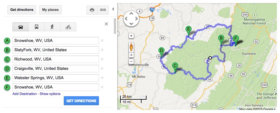 driving trip planner